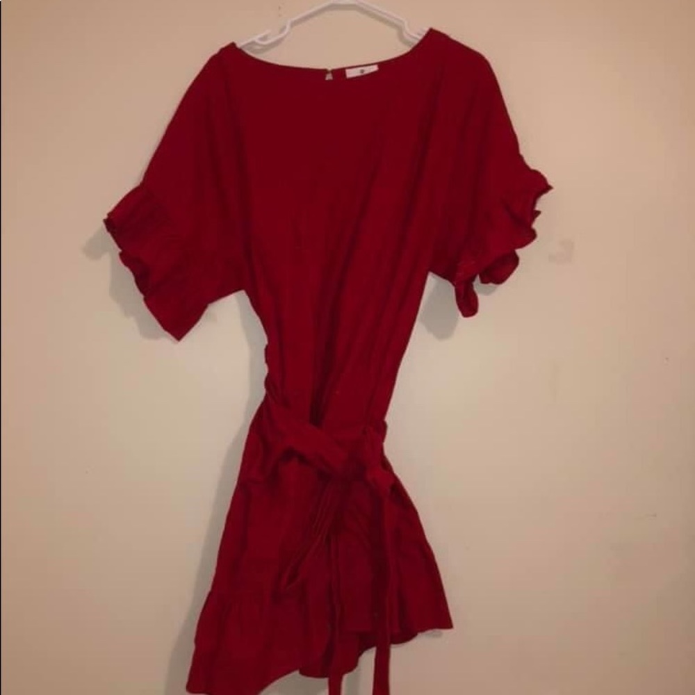 Nordstrom red wrap dress